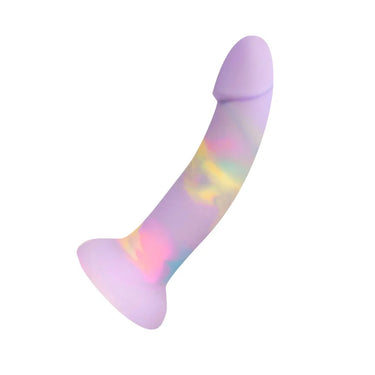 Elegant Purple Cloud Strap-On Dildo featuring a soft pastel swirl design, perfect for intimate pleasure and connection.